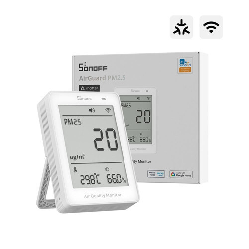 AirGuard PM2.5/PM10 Matter Akıllı Hava Kalitesi Ölçüm Cihazı | SAWF-07P