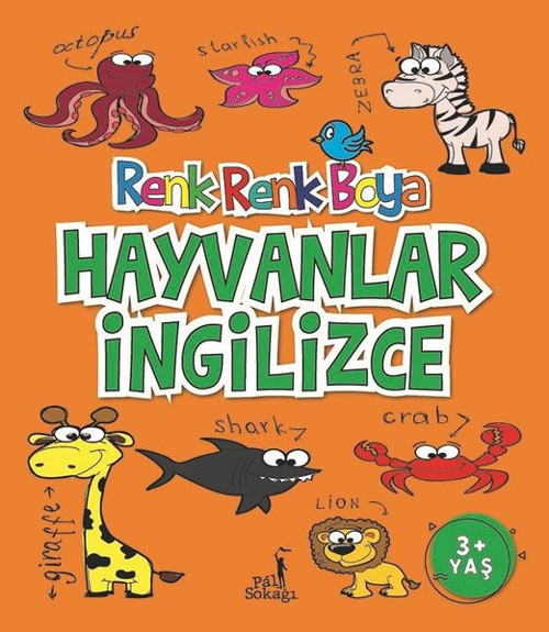 Boyama Kitabı Hayvanlar İngilizce Renk Renk Boya