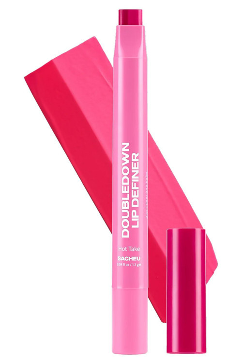 DoubleDown Lip Definer 2'si 1 Arada Dudak Kalemi ve Balm 08 Hot Take 1.3GR
