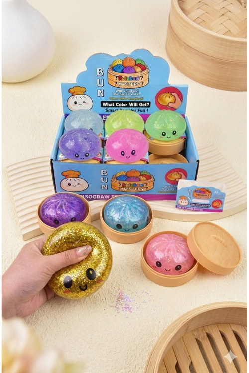 Çin Mantısı Squishy Simli Büyük Boy Dumpling Rainbow Mystery Büyük Boy Simli Model
