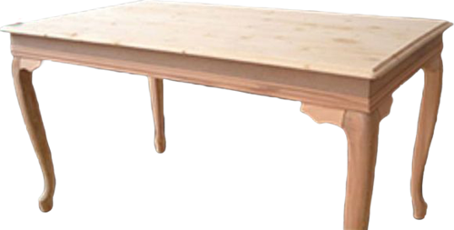 Masa 13576 model ahşap LADİN masif sabit tabla Klasik kayın ASLAN ayak El Yapım