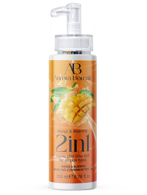 2in1 Arada Mango Alovera Aromalı Masaj Yağı ve Kayganlaştırıcı Jel 200ml