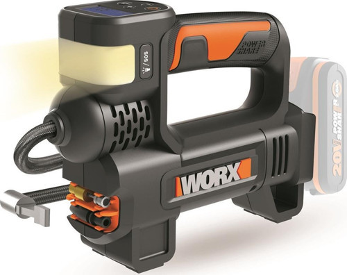 WX092.9 20Volt 150 PSI Ayarlanabilir Dijital Basınç Göstergeli Hava Pompası + LED Lamba (Akü Dahil Değildir)