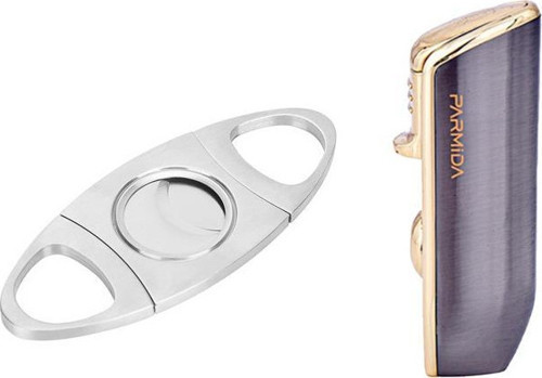 Gunmetal Üç Torch Pürmüz Çakmak Ve Metal Kesici Set