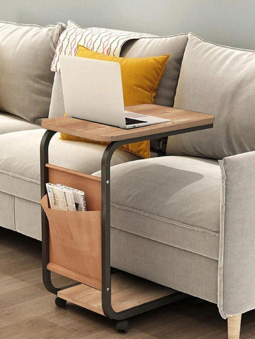 Tekerlekli Yardımcı C Sehpa - Model II - Atlantik Çam