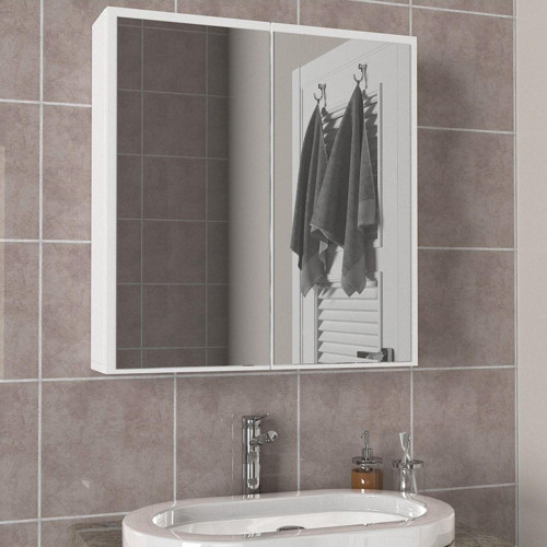 Priya Çok Amaçlı Aynalı Banyo Dolabı Beyaz