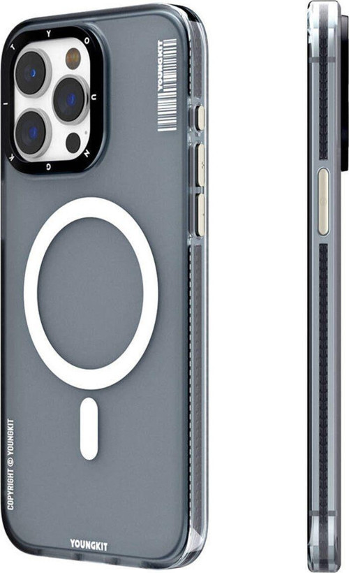 İphone 15 Pro Max Uyumlu Kılıf Magsafe Şarj Özellikli Youngkit Jiansha Serisi Kapak Siyah
