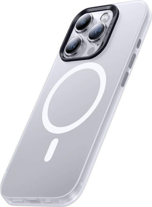 iphone 15 Pro Max Uyumlu Kılıf Magsafe Şarj Özellikli Benks Lucid Armor Kapak Beyaz