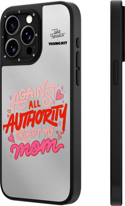 İphone 15 Pro Max Uyumlu Kılıf Tobias Fonseca Tasarımlı Youngkit Mirror Kapak Pembe