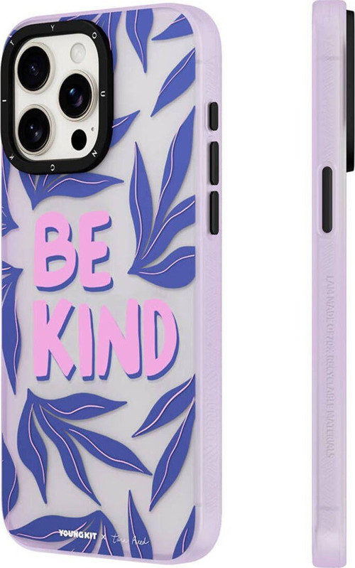 İphone 15 Pro Uyumlu Kılıf Tara Reed Tasarımlı Youngkit Tiger Rhyme Kapak Mor