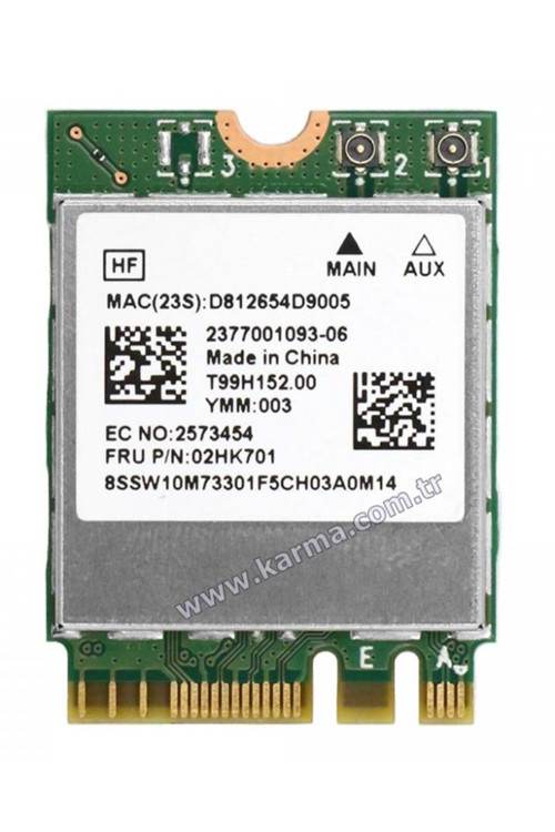 Realtek RTL8822CE 802.11ac/abgn PCIE WLAN With Bluetooth 5.0 Notebook WiFi Card (Wi-Fi Kart)