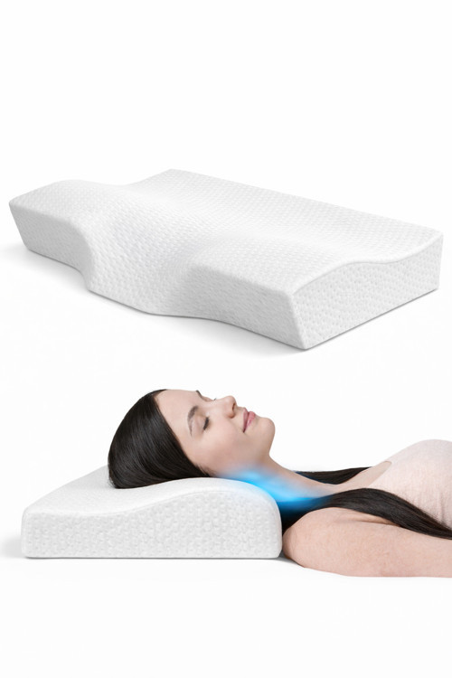 Ortopedik Boyun Yastığı Boyun Ağrıları İçin Özel Tasarım 60x35x11/7 cm