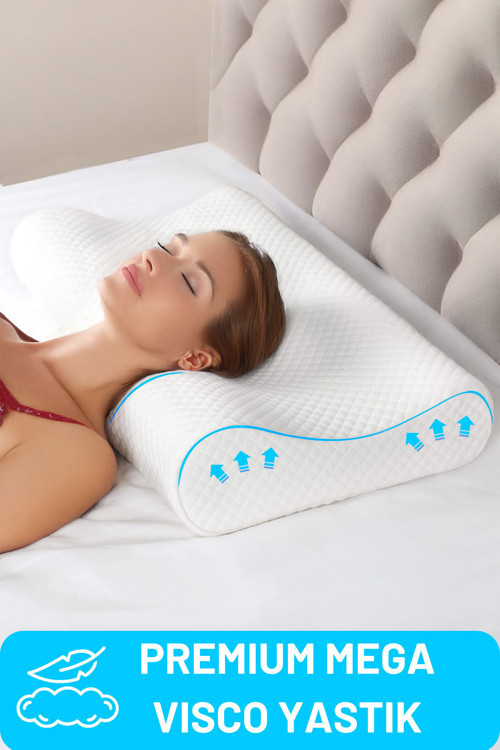 Ortopedik Rahat Memory Foam Yüksek Boyun Destekli Visco Yastık