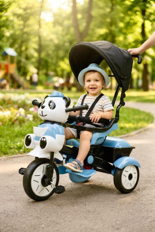 Sevimli Little Panda Müzikli ve Ebeveyn Kontrollü Çocuk Bisikleti / Tricycle