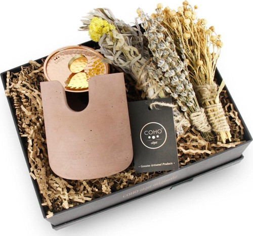Coho Box Therapy Terra Tütsülük & Üzerlik & Adaçayı & Lavanta Hediye Seti