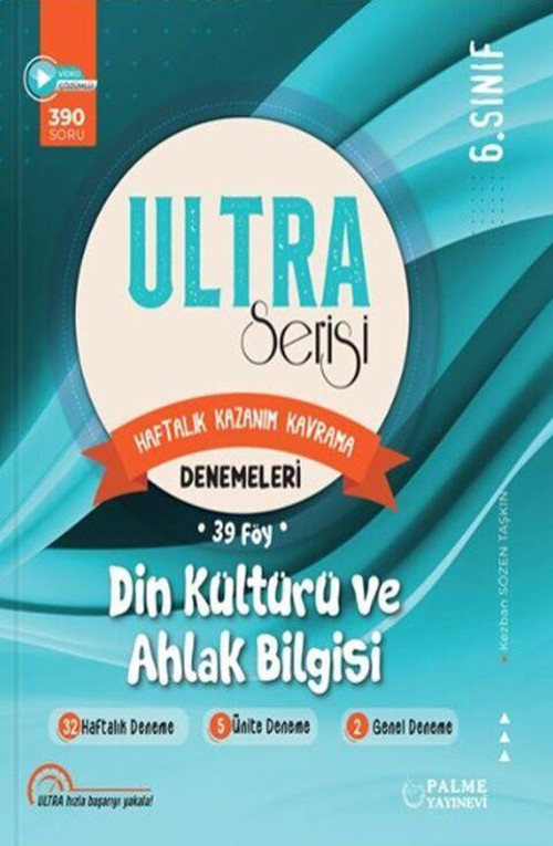 6. Sınıf Din Kültürü ve Ahlak Bilgisi Ultra Serisi Denemeleri 39 Föy