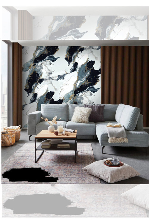 Premium Kalite Mermer Desenli Pvc Panel 122X244 Cm Suya Dayanıklı Banyo, Mutfak Ve Zemin Kaplama