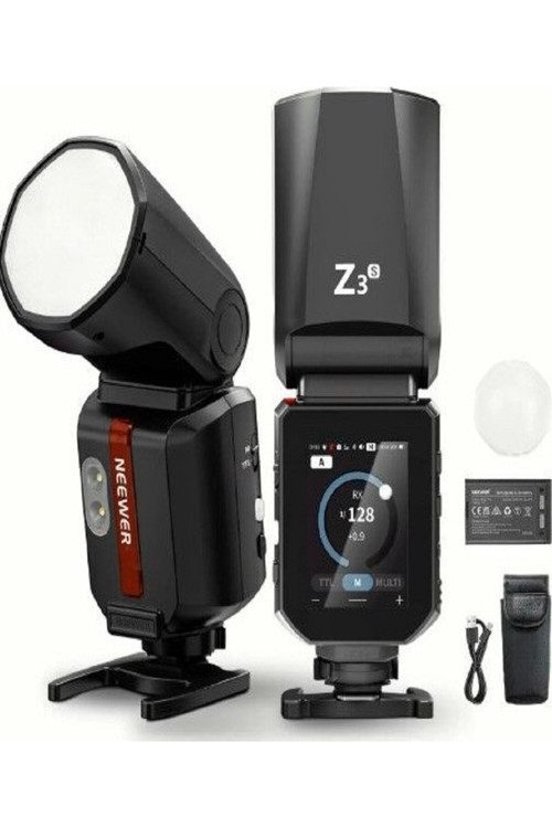 Neewer Z3R-S Uyumlu 100W Yuvarlak Kafa Akülü Tepe Flaşı