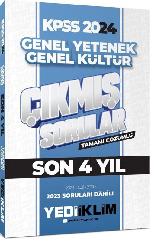 2024 KPSS Lisans Genel Yetenek Genel Kültür Son 4 Yıl Tamamı Çözümlü Çıkmış Sorular