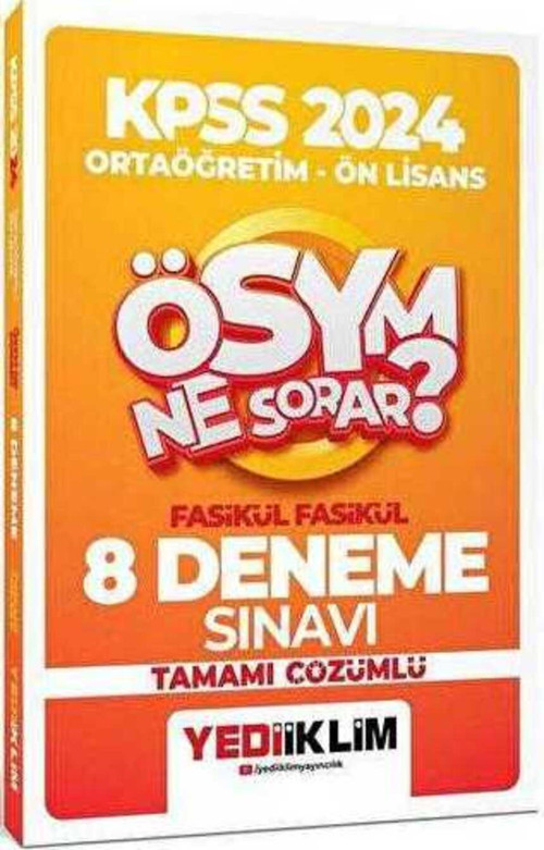 2024 KPSS ÖSYM Ne Sorar Ortaöğretim-Önlisans Fasikül Tamamı Çözümlü 8 Deneme