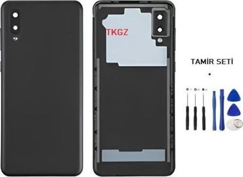 Samsung Galaxy A02 - SM-A022 FULL Kasa Arka Kapak Takım SİYAH - TAMİR SETİ