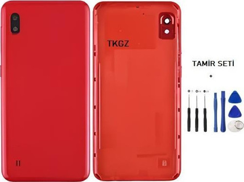 Samsung Galaxy A10 - SM-A105F FULL Kasa Arka Kapak Takım KIRMIZI - TAMİR SETİ