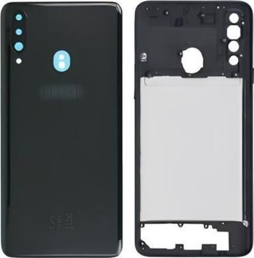 Samsung Galaxy A20S - SM-A207F FULL Kasa Arka Kapak Takım SİYAH