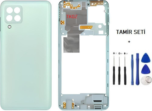 Samsung Galaxy A22 - SM-A225F 4G FULL Kasa Arka Kapak Takım YEŞİL - TAMİR SETİ