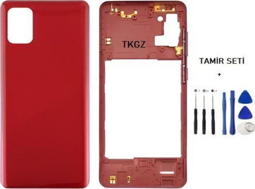 Samsung Galaxy A31 - SM-A315F FULL Kasa Arka Kapak Takım KIRMIZI - TAMİR SETİ