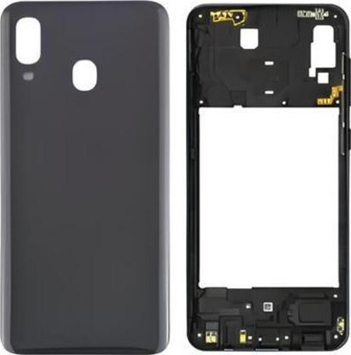 Samsung Galaxy A40 - SM-A405F FULL Kasa Arka Kapak Takım SİYAH