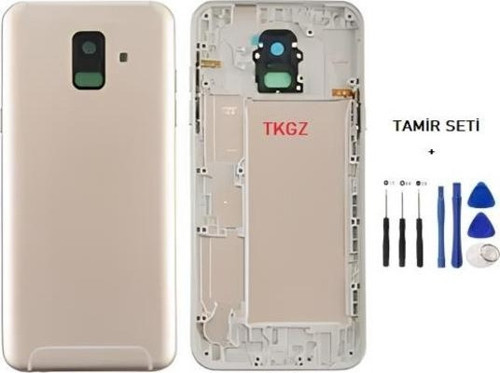 Samsung Galaxy A6 - SM-A600F FULL Kasa Arka Kapak Takım GOLD - TAMİR SETİ