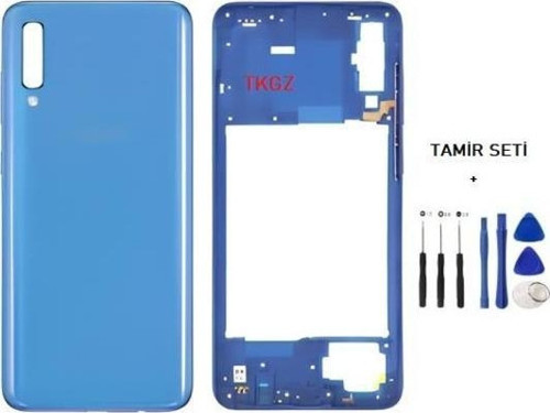 Samsung Galaxy A70 - SM-A705F FULL Kasa Arka Kapak Takım MAVİ - TAMİR SETİ