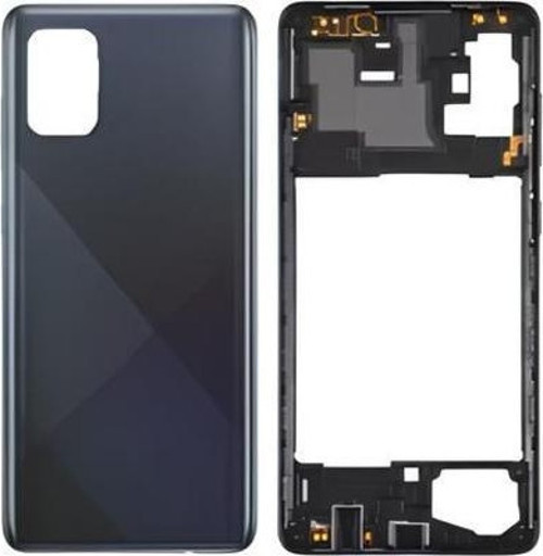 Samsung Galaxy A71 - SM-A715F FULL Kasa Arka Kapak Takım SİYAH