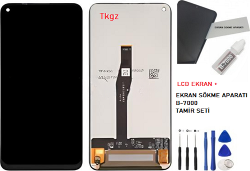Huawei Uyumlu NOVA 5T Lcd Ekran Dokunmatik Kalite + B-7000 + TAMİR SETİ