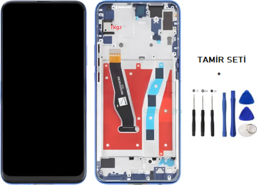 Huawei Uyumlu P SMART Z Lcd Ekran Dokunmatik Kalite ÇITALI MAVİ + TAMİR SETİ