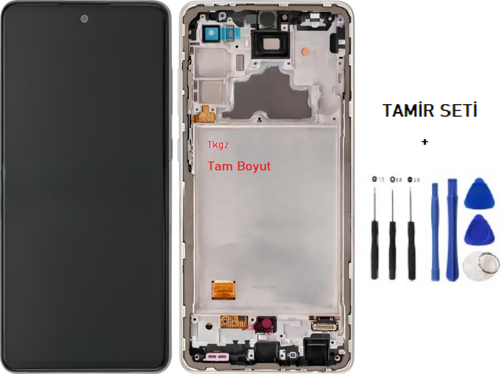 Samsung Galaxy A72 - SM-A725 Lcd Ekran Dokunmatik Kalite ÇITALI BEYAZ + TAMİR SETİ
