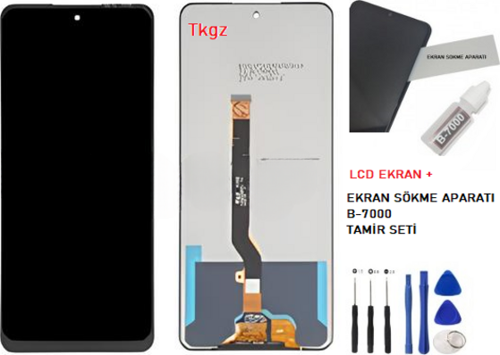 Tekno POVA Lcd Ekran Dokunmatik Kalite + B-7000 + TAMİR SETİ