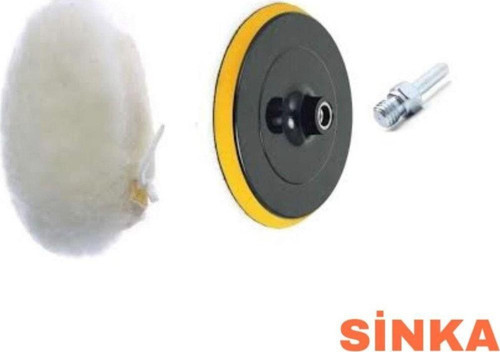 Pasta Cila Polisaj Uygulamak Için 115 Cırt Taban Peluş Bone Spiral Matkap Takma Aparat 3lü Set