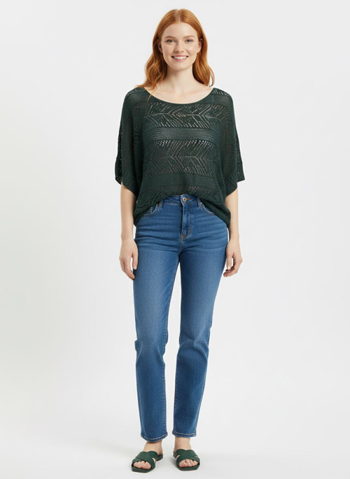 Kadın Triko Örgü Loose Fit Bluz