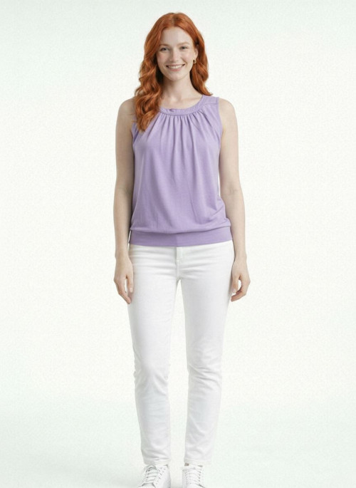 Kadın Kolsuz Slim Fit Triko Bluz