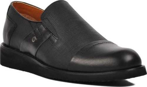 Premium 03256 Siyah Hakiki Deri Erkek Casual Ayakkabı
