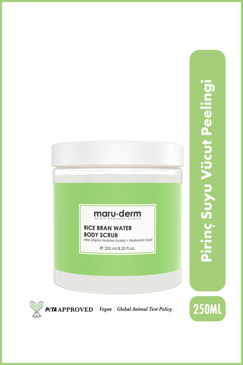 Body Scrub | Pirinç Suyu Vücut Peelingi | AHA + Hyaluronik Asit 250 ML