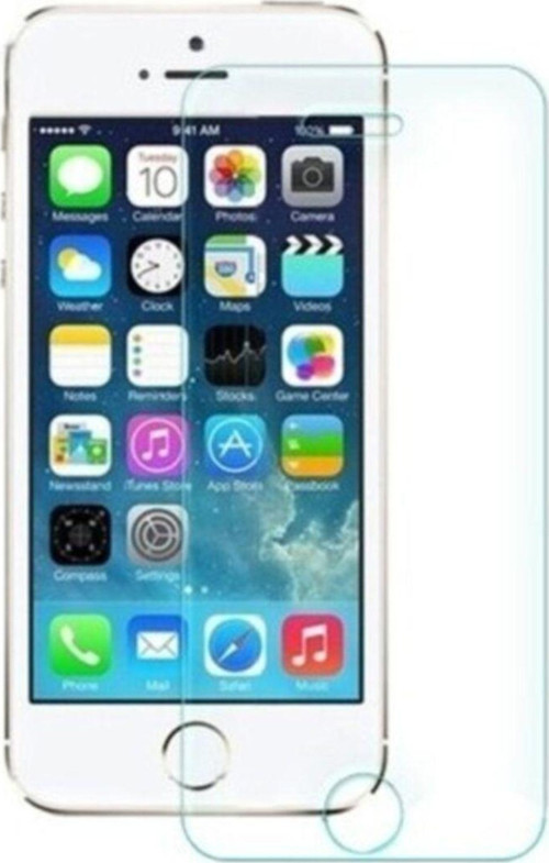 Iphone 5S Uyumlu Ekran Koruyucu 9h Sert Temperli Kırılmaz Cam Koruma Şeffaf