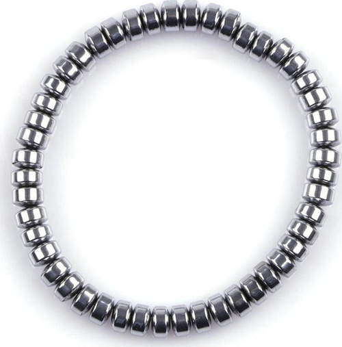 Hematit Doğal Taş 3 x 6 MM Rondel Kesim Bileklik
