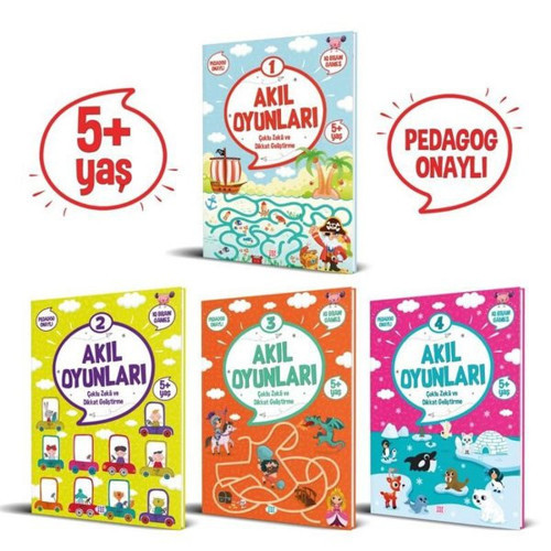 Akıl Oyunları Serisi Seti 5+ Yaş - 4 Kitap Takım