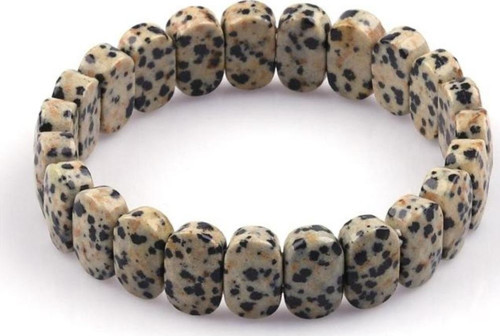 Dalmaçyalı Jasper Doğal Taş Bileklik 9 x 14 mm Özel Kesim