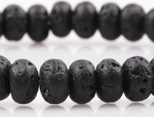 Lav Doğal Taş Bileklik 4 x 6 mm Rondel Kesim