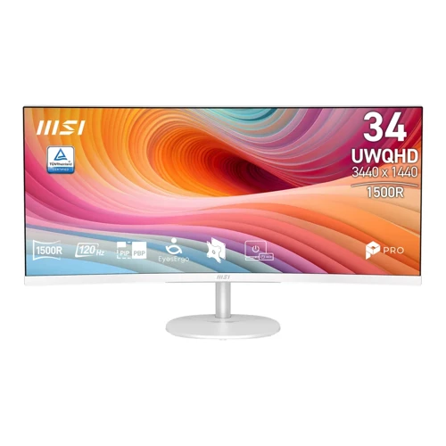 PRO MP341CQW E12 34 3440x1440 UWQHD 120Hz 4ms Curve 1500R HDMI DP RJ45 HDR Ready AMD FreeSync P