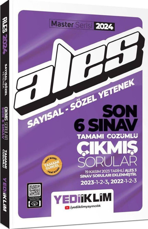 2024 ALES Sayısal Sözel Yetenek Son 6 Sınav Tamamı Çözümlü Çıkmış Sorular