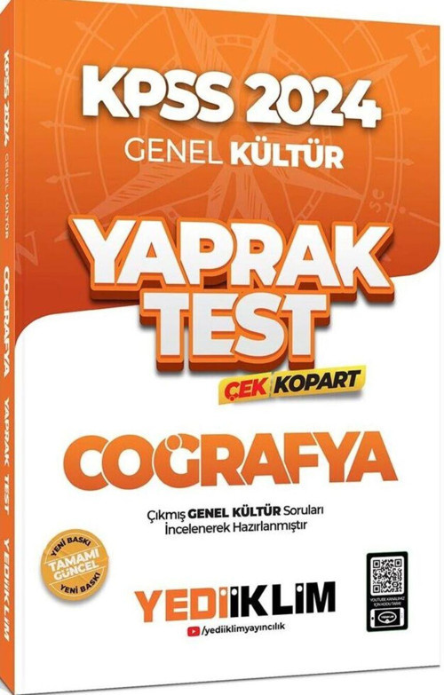 2024 KPSS Genel Kültür Coğrafya Çek Kopart Yaprak Test